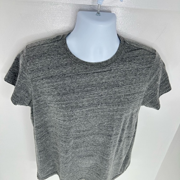 Marine Layer Signature Crewneck Tee T-Shirt Womens Large Heather Gray Soft - Picture 5 of 11